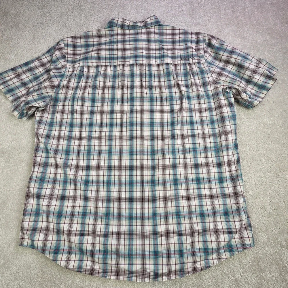 MARMOT Shirt Lot (2) Men's XL Plaid‎ Stripes Short Sleeve Outdoor Lightweight